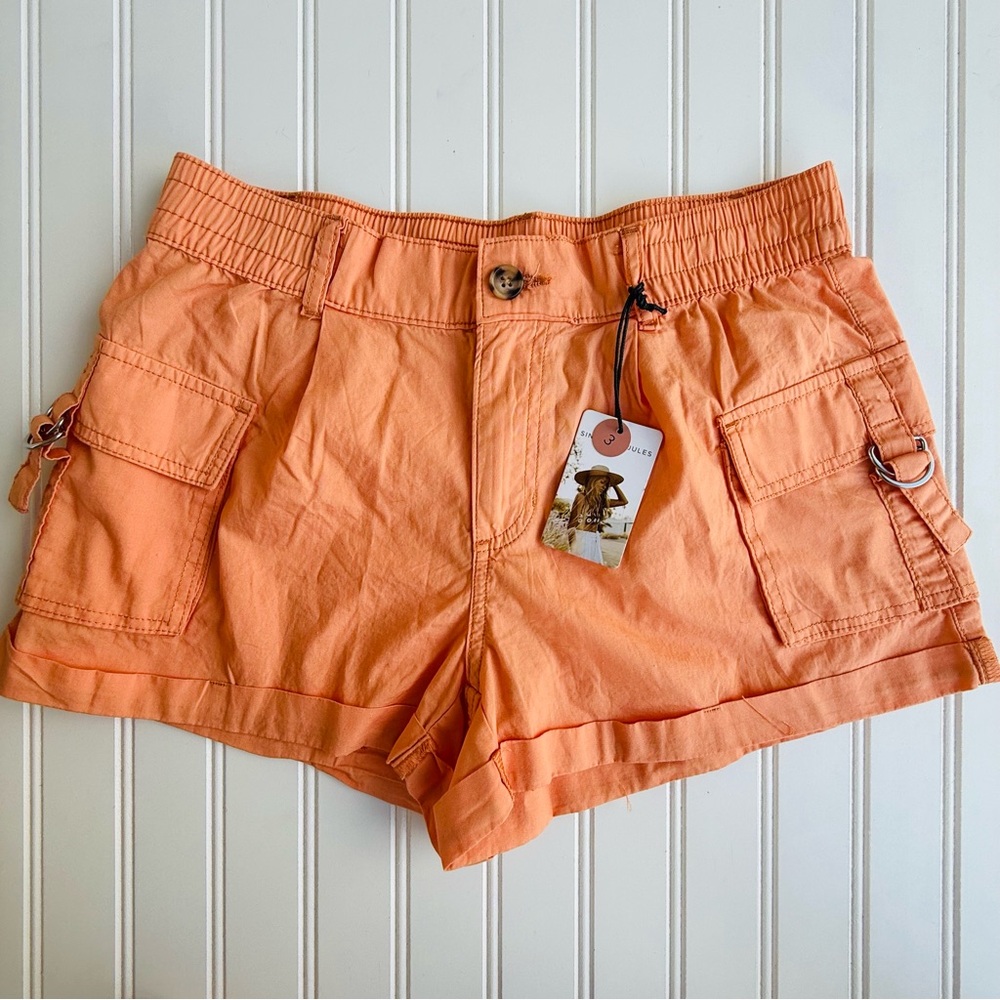 Sincerely Jules Vibrant Orange 100% Cotton Shorts